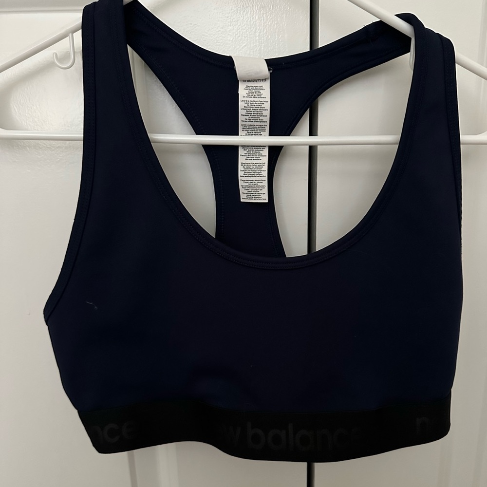 New Balance Navy and Black Sports Bra Large